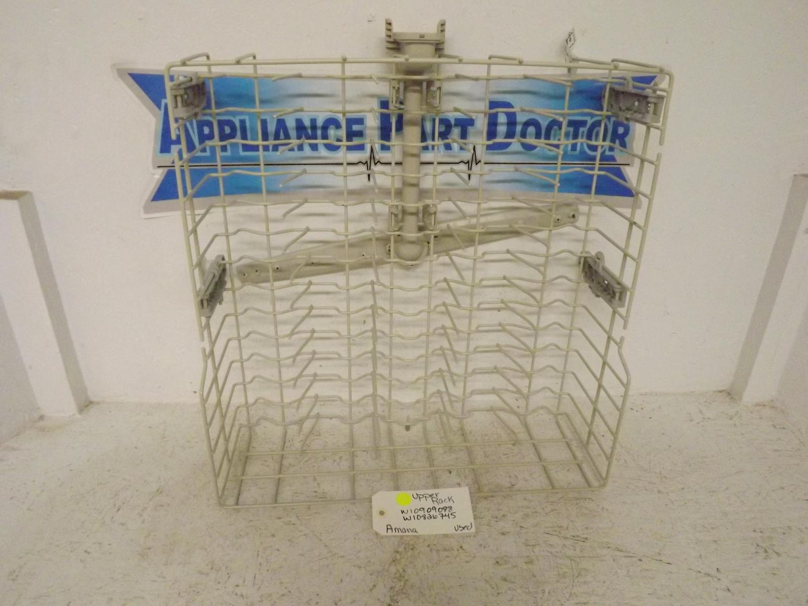 Amana Dishwasher W10909088 W10826745 Upper Rack Used Amana Dishwasher W10909088 W10826745 Upper Rack Used